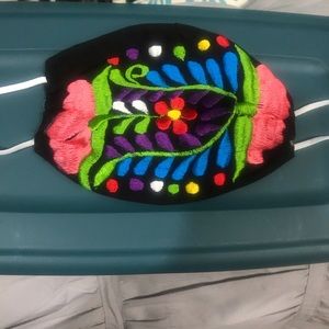 Embroidered face mask